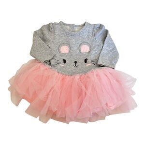 GYMBOREE 12-18 Months Dress with Tutu Baby Toddler Mouse Ballerina Long Sleeves